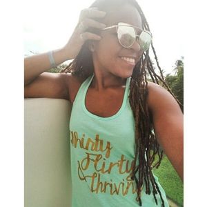 "Thirty, Flirty, & Thriving" Racerback Tank